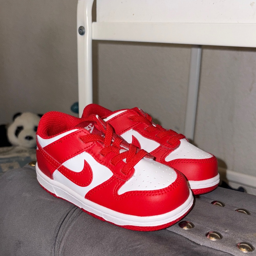 Nike Kids Red and White Athletic Sneakers